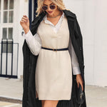 Zeagoo Women's Oversized Sweater Vest Dress V Neck Knit Pullover