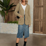 Zeagoo Women's V Neck Button Long Cardigan Sweater