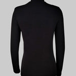 Long Sleeves Skinny Mesh Solid Color Split-Joint High Neck T-Shirts Tops