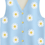 Zeagoo Womens Sweater Vest V Neck Button Down Shirts