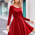 Zeagoo Women's Velvet Dress Elegant Evening Dress
