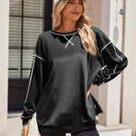 Zeagoo Women's Oversized Sweatshirts Hoodies Side Zipper Pullover