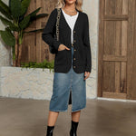 Zeagoo Women's V Neck Button Long Cardigan Sweater