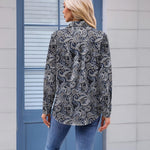 Zeagoo Womens Button Down Shirt Long Sleeve Blouse Business Work Tops Dressy Casual Floral Printed Outfits with Pocket