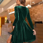Zeagoo Women's Velvet Dress Elegant Evening Dress
