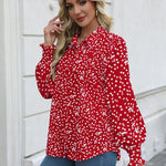 Zeagoo Womens Button Down Shirts Smocked Cuffed Blouse