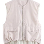 Fashionable Loose Sleeveless Pocket Casual Vest