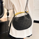 Geometric Shiny Woven Crossbody Bags Handbags