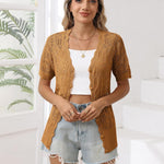 Zeagoo Women's Short Sleeve Cardigan V-Neck Button up Sweater
