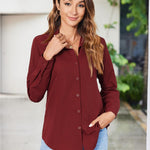 Zeagoo Womens Button Down Shirt Long Sleeve Classic-Fit Shirts