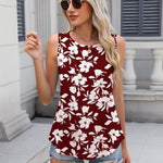 Zeagoo Women's Tank Tops Crew Neck Sleeveless Floral Tops