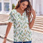 Zeagoo Womens Casual Short Sleeve V Neck Shirts