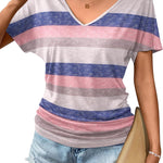 Zeagoo Women's Short Sleeve Shirts V Neck Blouse
