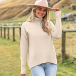Zeagoo Women's Turtleneck Sweater Fall Winter Chunky Knitted Pullover