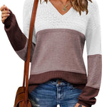 Zeagoo Womens Sweaters Casual Long Sleeve Ribbed Knit Pullover