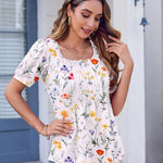 Zeagoo Womens Summer Tops Casual Puff Short Sleeve T Shirts