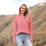 Zeagoo Women's Long Sleeve Sweater Casual Ribbed Knit Pullover