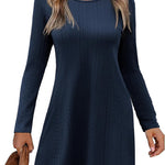 Zeagoo Women's Knitted Dress Long-Sleeve Elegant Dresses (DE Only)