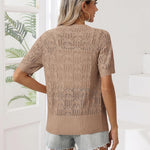 Zeagoo Women's Short Sleeve Cardigan V-Neck Button up Sweater