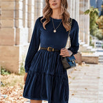 Zeagoo Women's Long Sleeve Elegant Velvet Dress (DE Only)
