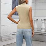 Zeagoo Women's Mock Turtle Neck Sweater Vest Shirts