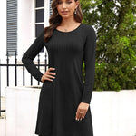 Zeagoo Women's Knitted Dress Long-Sleeve Elegant Dresses (DE Only)