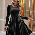 Zeagoo Women's Velvet Dress Elegant Evening Dress