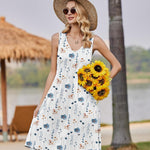 Zeagoo Women's Summer Dress Sleeveless Beach Dress (DE Only)