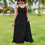 Zeagoo Womens Long Dress Adjustable Strap Floral Casual Dress