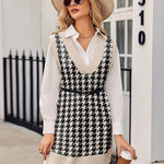 Zeagoo Women's Oversized Sweater Vest Dress V Neck Knit Pullover