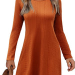 Zeagoo Women's Knitted Dress Long-Sleeve Elegant Dresses (DE Only)