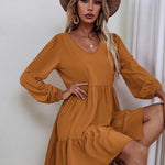 Zeagoo Women's Long-Sleeve V-Neck Winter Dress (DE Only)