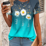 Zeagoo Womens Short Sleeve Tunic Shirts Floral Print Tops