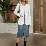 Zeagoo Women's V Neck Button Long Cardigan Sweater