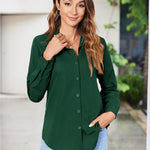 Zeagoo Womens Button Down Shirt Long Sleeve Classic-Fit Shirts