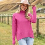 Zeagoo Women's Turtleneck Sweater Fall Winter Chunky Knitted Pullover