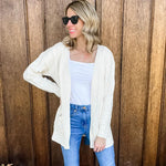 Zeagoo Women's Oversized Cardigan Cable Knit V Neck Sweater