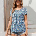 Zeagoo Women's Tunic Tops Short Sleeve Floral Boho Casual T Shirts