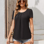 Zeagoo Women's Tunic Tops Short Sleeve Floral Boho Casual T Shirts