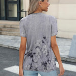 Zeagoo Womens T Shirts Short Sleeve Pleated Dressy Loose Tops