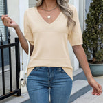 Zeagoo Womens Sweater Casual Short Sleeve Pullover Tops