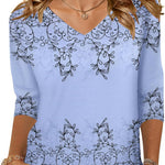 Zeagoo Womens 3/4 Length Sleeve Tunic Tops