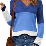 Zeagoo Womens Sweaters Casual Long Sleeve Ribbed Knit Pullover