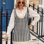 Zeagoo Women's Oversized Sweater Vest Dress V Neck Knit Pullover
