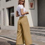 Zeagoo Women's Trousers Casual Wide Straight Cut Suit Trousers (DE Only)