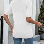 Zeagoo Womens Sweater Casual Short Sleeve Pullover Tops