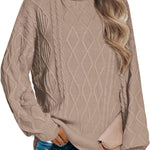 Zeagoo Women's Turtleneck Pullover Elegant Knitted Jumper (DE Only)