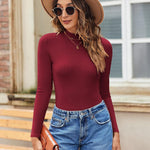Zeagoo Women's Mock Neck Long Sleeve T Shirts