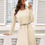 Zeagoo Women's Knitted Dress Long-Sleeve Elegant Dresses (DE Only)