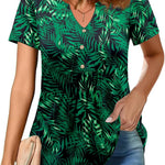 Zeagoo Womens Short Sleeve Tops V-Neck Tshirts